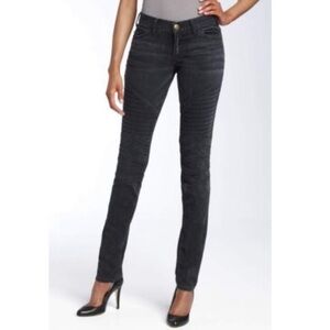 CURRENT ELLIOTT The Moto Crop Skinny Jeans Raw Hem size 29